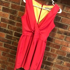 Neon pink romper